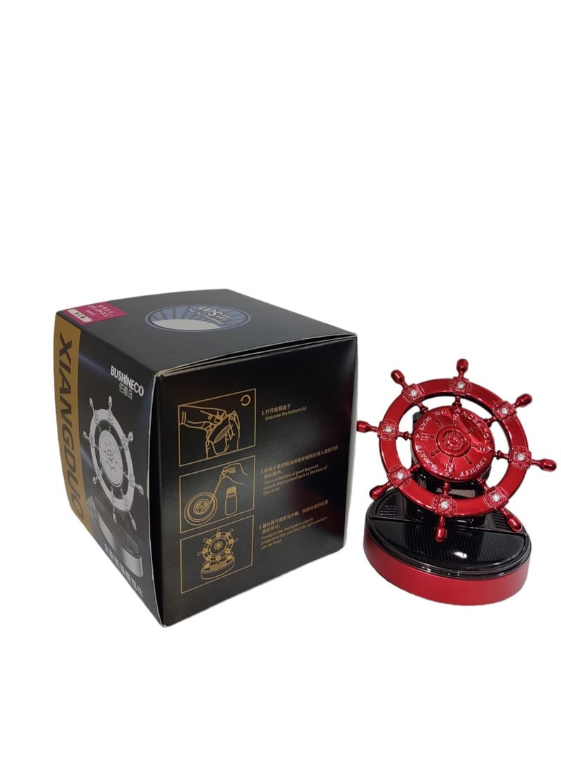 Royal - ROYAL - Bushineco Car Air Freshener Floral and Fruity Fragrance, Light Dance Aromatherapy Solar Energy Aromatherapy Ornaments, (XD-8) (Chinese Red - Charm) - Image 1
