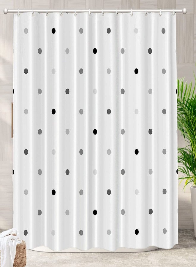 Batmerry Gray Baby Cute Retro Shower Curtain,Grey Gray Abstract Polka Dot Circle Modern Art Shower Curtain,Waterproof Fabric Shower Curtains for Bathroom with 72x72 inches. - Image 1