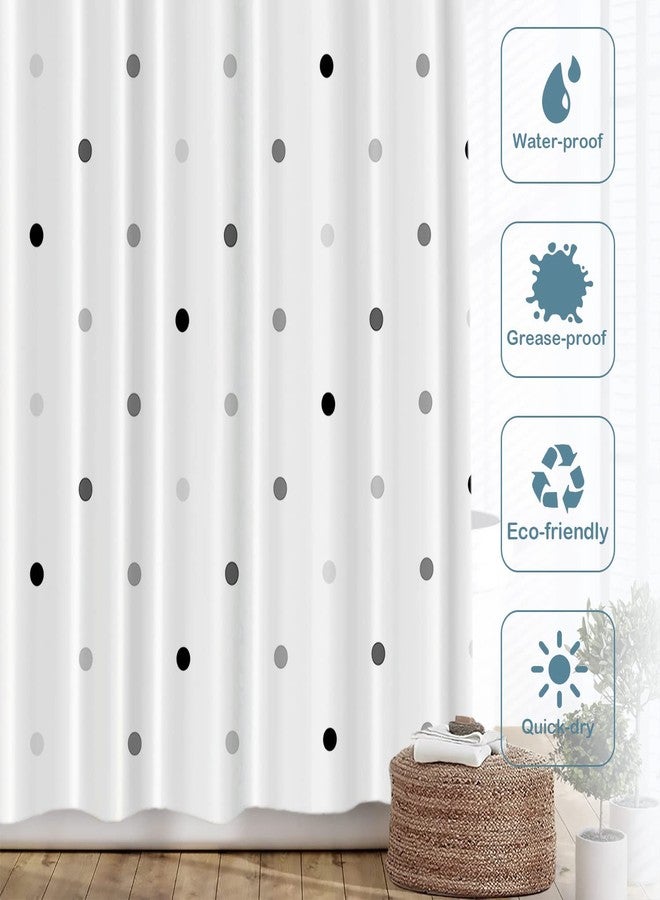 Batmerry Gray Baby Cute Retro Shower Curtain,Grey Gray Abstract Polka Dot Circle Modern Art Shower Curtain,Waterproof Fabric Shower Curtains for Bathroom with 72x72 inches. - Image 3