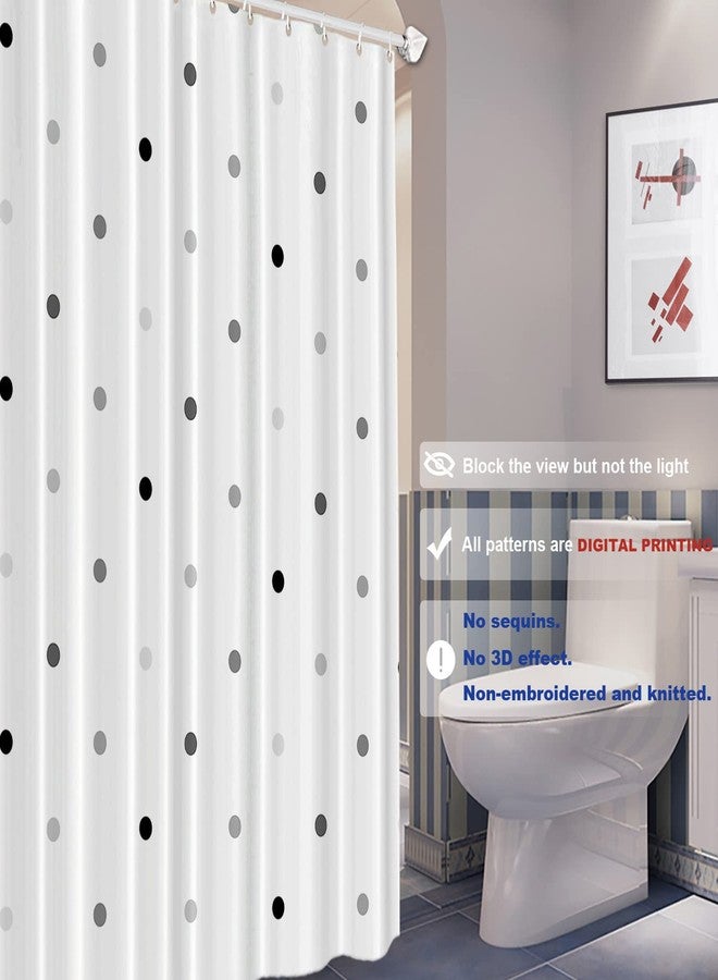 Batmerry Gray Baby Cute Retro Shower Curtain,Grey Gray Abstract Polka Dot Circle Modern Art Shower Curtain,Waterproof Fabric Shower Curtains for Bathroom with 72x72 inches. - Image 2