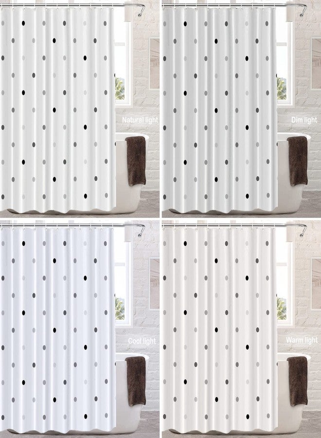 Batmerry Gray Baby Cute Retro Shower Curtain,Grey Gray Abstract Polka Dot Circle Modern Art Shower Curtain,Waterproof Fabric Shower Curtains for Bathroom with 72x72 inches. - Image 4