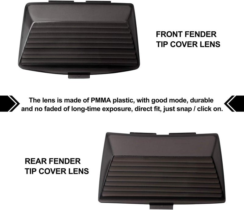 NTHREEAUTO Smoked Fender Tip Light Lenses for Harley - Image 2