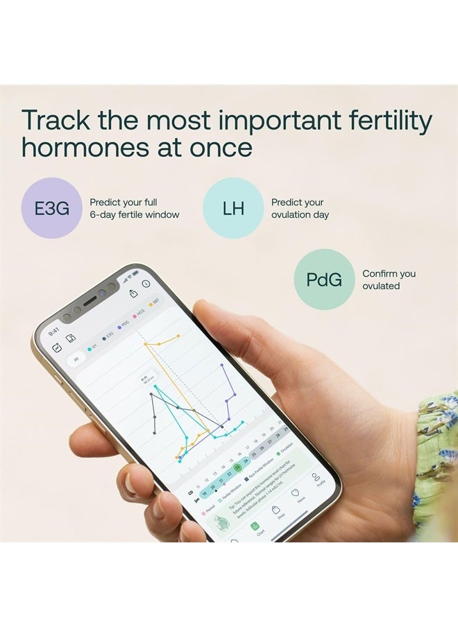 Mira - شرائط اختبار الإباضة Mira Fertility MAX Wands للنساء، التنبؤ بالإباضة وتأكيدها في المنزل، تتبع PdG وLH وE3G، للاستخدام مع مجموعة مراقبة الخصوبة الرقمية Mira + التطبيق، 20 اختبارًا - Image 1