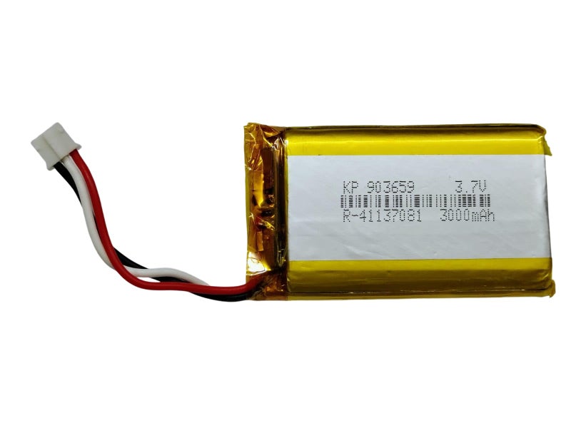 KP Original Battery بطارية قابلة للشحن KP الأصلية - 903659 3.7 فولت 3000 مللي أمبير 3 دبابيس مع موصل لبنك الطاقة، DVD، جهاز لوحي، مشغل MP3، GPS، أدوات ومشاريع DIY 3000 مللي أمبير - Image 1