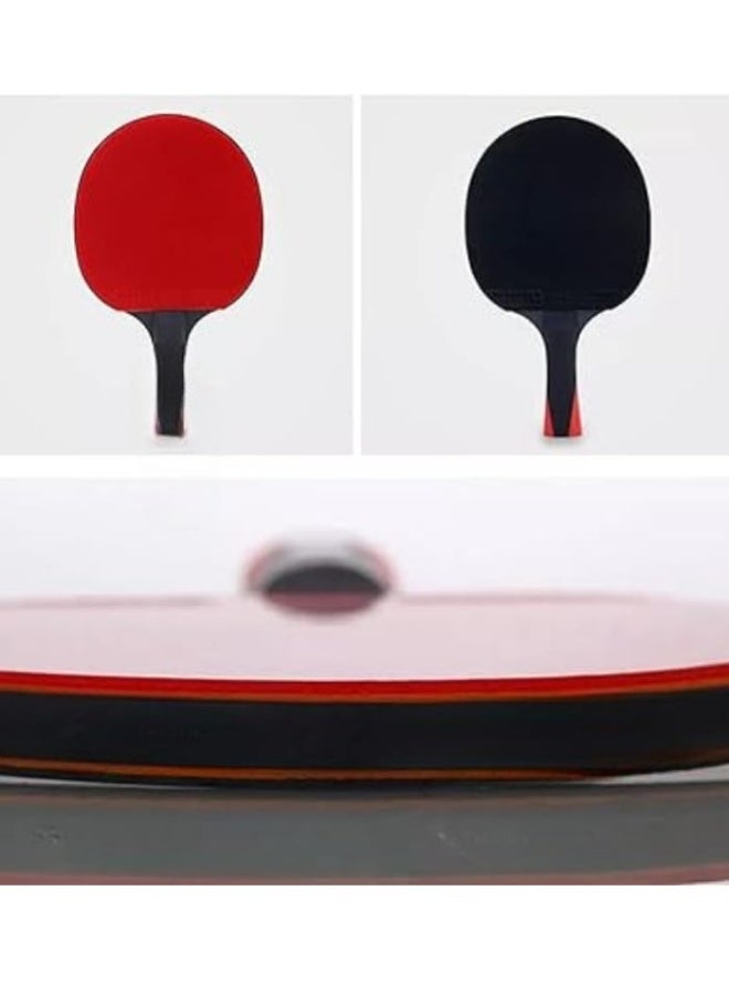 Performance-Level Table Tennis Racket Set, 2 Pro Premium Table Tennis Racket with 3 Balls and Storage Bag, for Indoor or Outdoor Play, Soft Sponge Rubber - Image 3