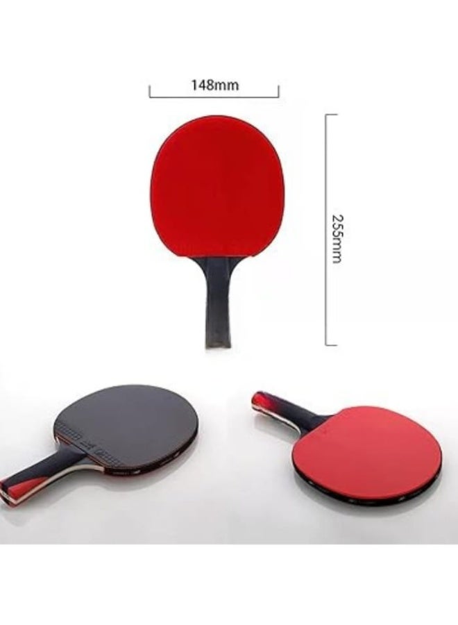 Performance-Level Table Tennis Racket Set, 2 Pro Premium Table Tennis Racket with 3 Balls and Storage Bag, for Indoor or Outdoor Play, Soft Sponge Rubber - Image 5