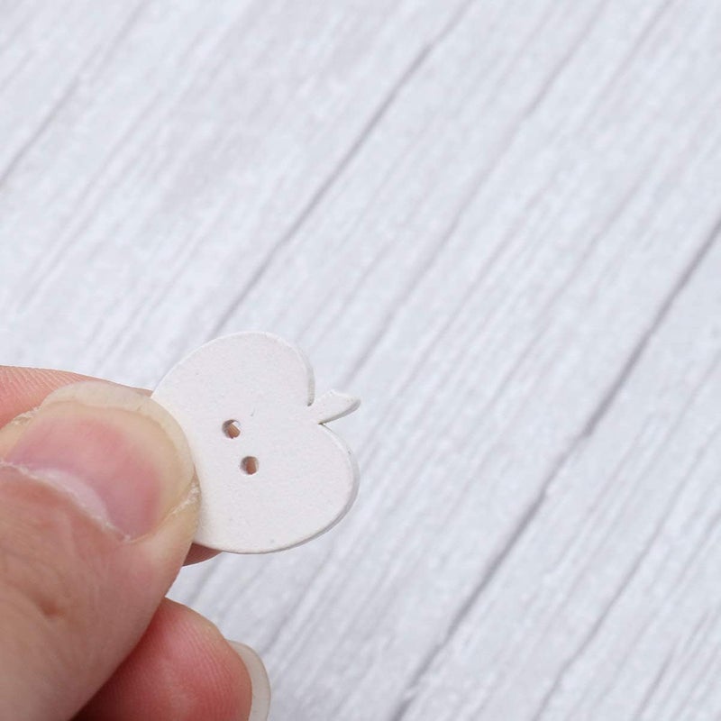 comfrt Scrapbooking Button 50pcs Wooden Buttons Multicolor Leaves Buttons Decorative Buttons Embellishments 2 Holes Buttons for DIY Sewing Crafting Clothing DIY Crafts Buttons - Image 4
