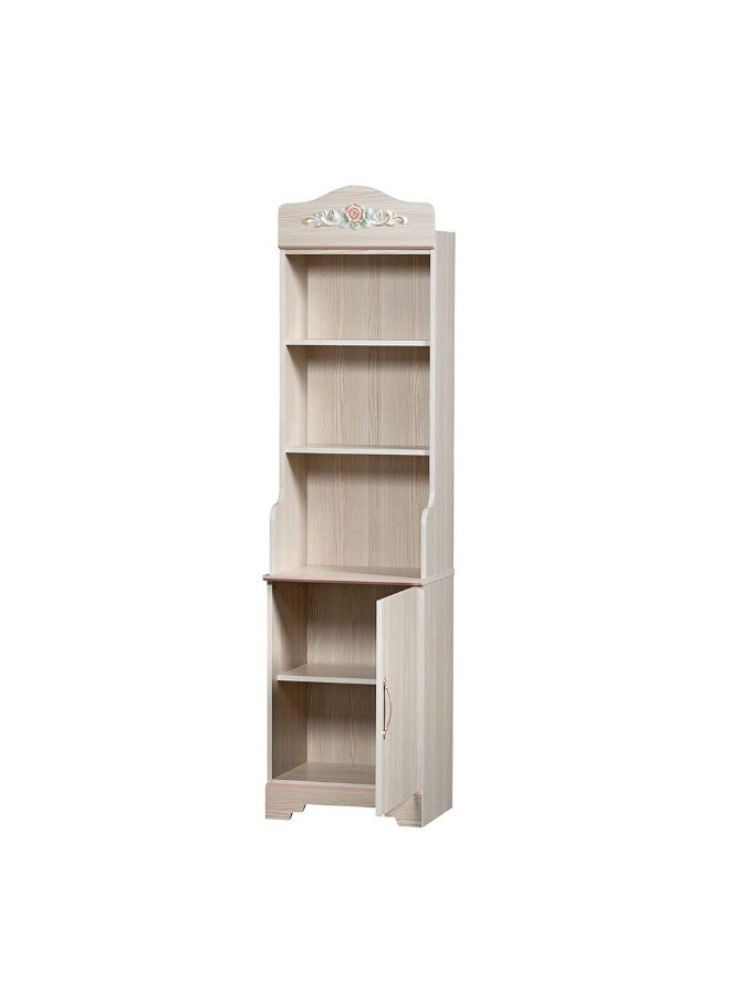 DANUBE HOME Ariana 1 Door Open Shelf Kids Book Case Modern Design Organiser Cupboard Multifunctional Display Rack Book Case For Home L48Xw40Xh183Cm -Light Oak  - Image 5