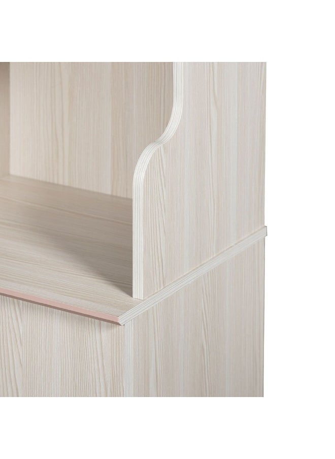 Ariana 1 Door Open Shelf Kids Book Case Modern Design Organiser Cupboard Multifunctional Display Rack Book Case For Home L48Xw40Xh183Cm -Light Oak