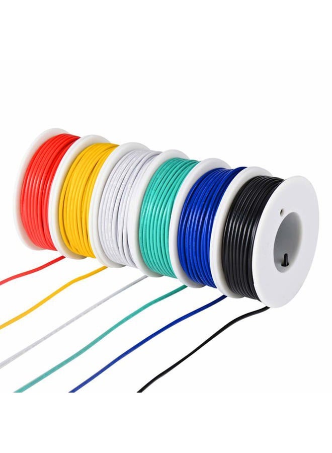 Tuofeng 18 AWG PVC Electrical Wire Kit- 6 Different Colored 16.4 Feet spools- 18 Gauge Stranded Wire- Tinned Copper Hookup Wire Kit for DIY DC - Image 1