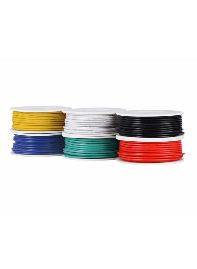 Tuofeng 18 AWG PVC Electrical Wire Kit- 6 Different Colored 16.4 Feet spools- 18 Gauge Stranded Wire- Tinned Copper Hookup Wire Kit for DIY DC - Image 3
