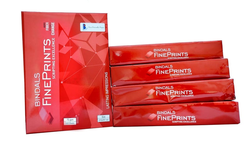 BINDALS White Copier Paper | A4 Size | 75 GSM | 5 Reams & 500 Sheets per ream | Bright Plain Printing Paper | Fine Quality & Eco-friendly - Image 2