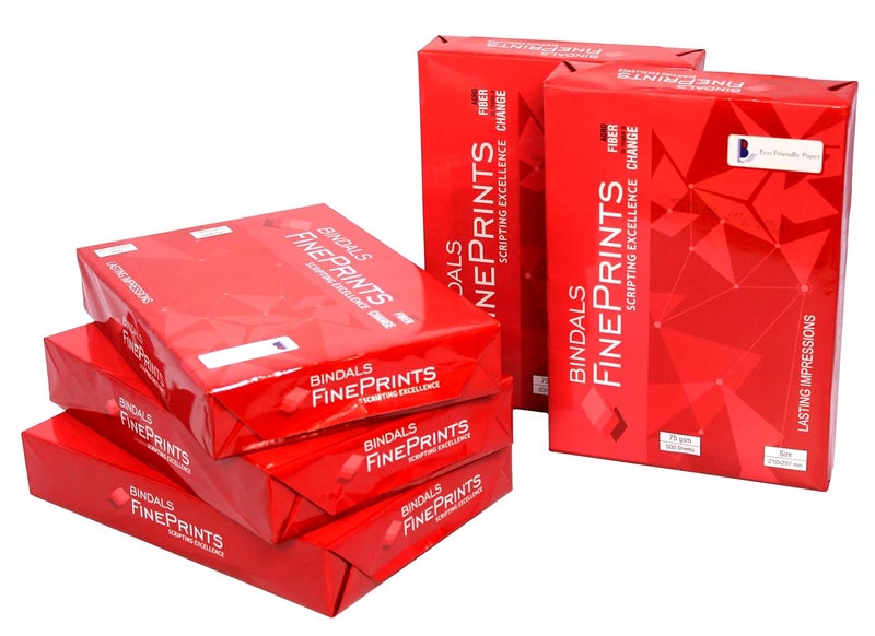 BINDALS White Copier Paper | A4 Size | 75 GSM | 5 Reams & 500 Sheets per ream | Bright Plain Printing Paper | Fine Quality & Eco-friendly - Image 1
