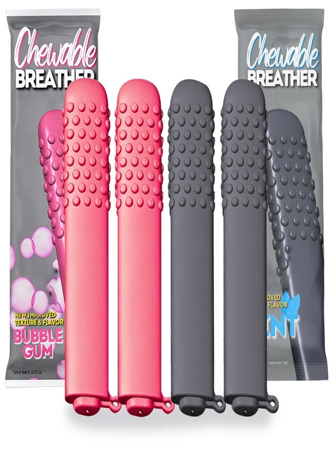 Charunee 4 PCS Chewable Breather, Chew Sticks for Quitting Smoking,Portable Chewable Breather Sticks,for Flavored Air,Habit Replacement (Minty+Bubble Gum) - Image 1