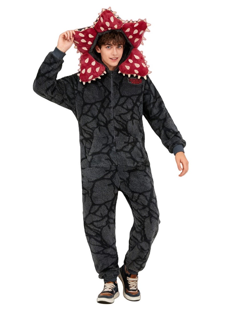 عام **بيجامة هودي من Stranger Things - متعددة المقاسات، ناعمة، مريحة للنوم للمعجبين** - Image 3