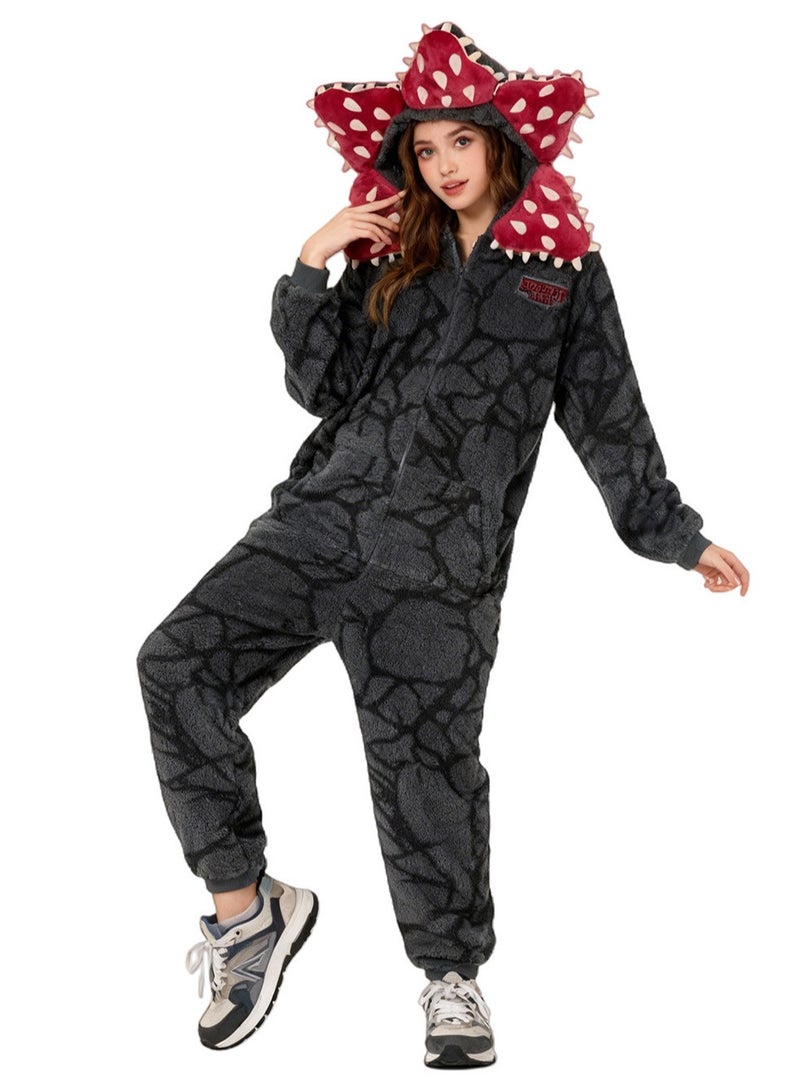 عام **بيجامة هودي من Stranger Things - متعددة المقاسات، ناعمة، مريحة للنوم للمعجبين** - Image 2