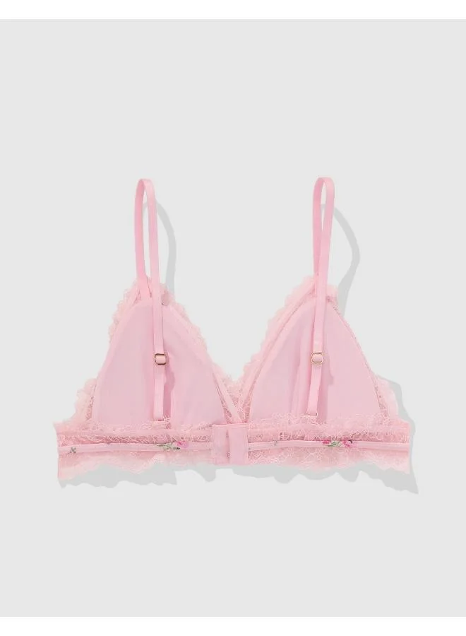 Aerie Show Off Shine Lace Padded Triangle Bralette