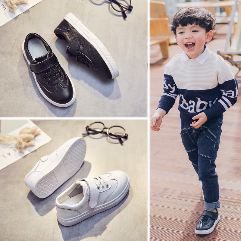 Girls' White Shoes Genuine Leather Boys' Summer Breathable 2025 Spring Medium And Large Kidsren'S Sneakers Versatile Summer Kidsren'S Sports Shoes - Image 5