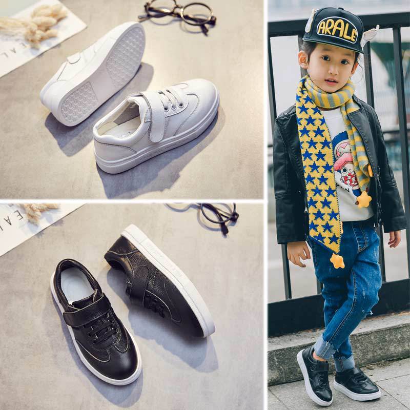 Girls' White Shoes Genuine Leather Boys' Summer Breathable 2025 Spring Medium And Large Kidsren'S Sneakers Versatile Summer Kidsren'S Sports Shoes - Image 4
