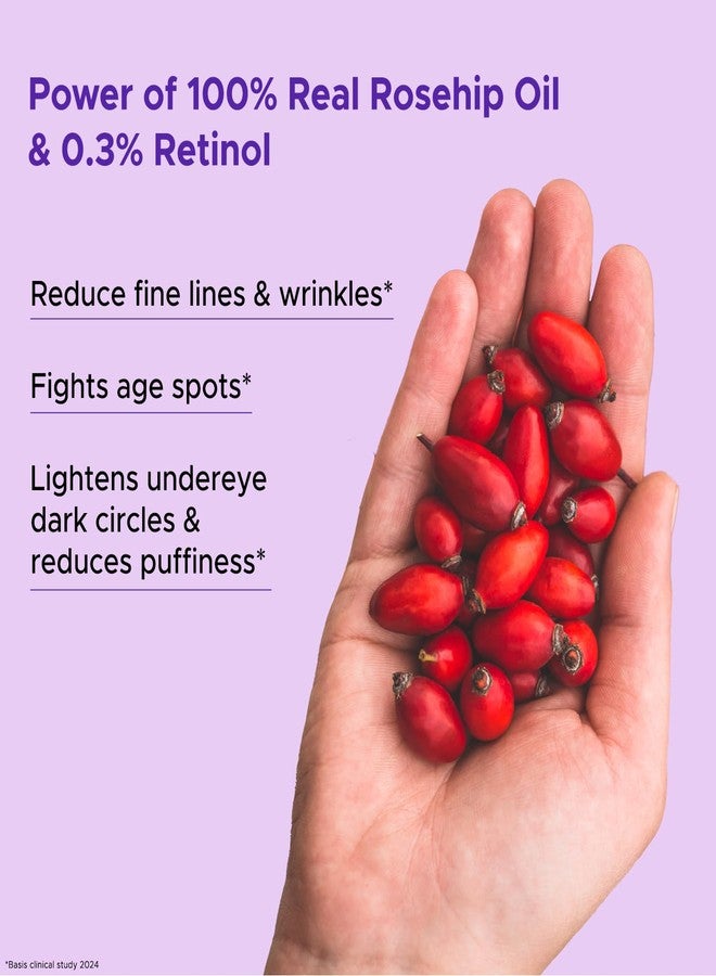 PureSense 0.3% Retinol Rosehip Face Serum for Anti Aging & Younger Looking Skin for Men and Women 10ml - Image 5