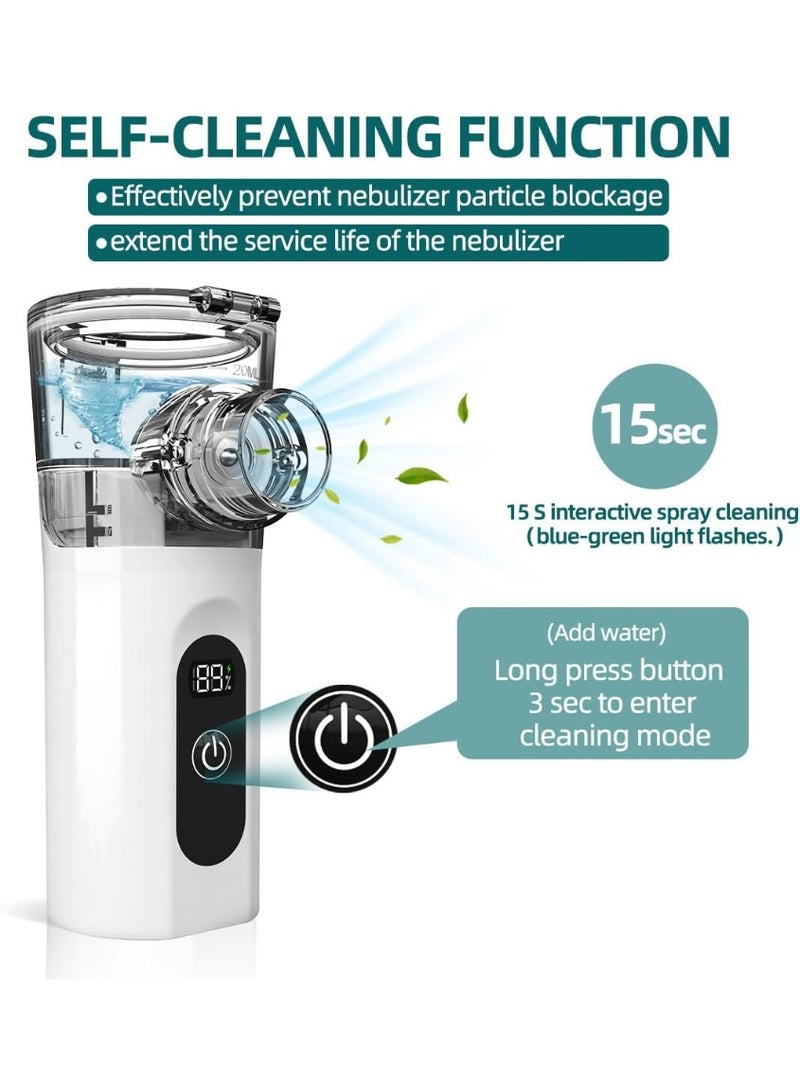 ATRJSZ Portable Mini Vaporizers, Handheld Travel Steam Compressor Machine Humidifier Cool Mist Inhaler for Adults & Kids, 800 mAh large capacity - Image 3