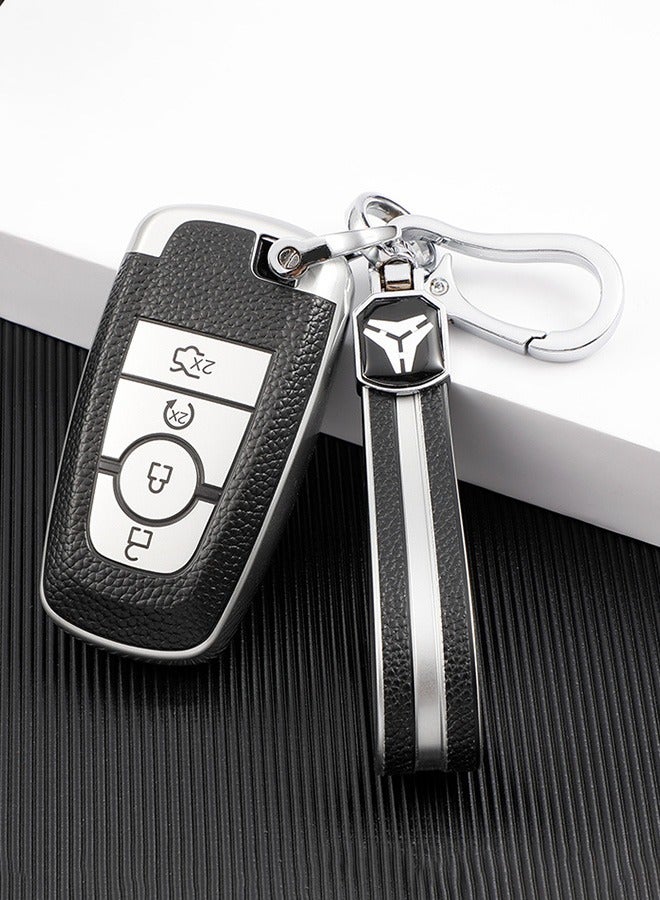 Suitable For 2022/2021/2020 Ford Edge Escape Expedition Explorer Fusion Mustang Ranger Bronco Maverick key Protection Case High-end Car Key Case - Image 1