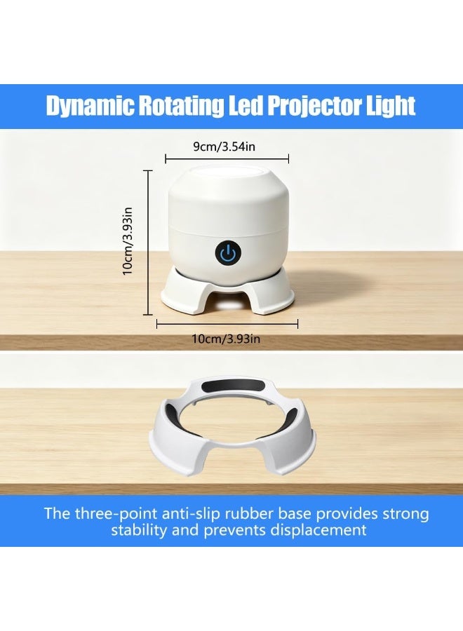 Dynamic Rotating LED Projector Light, Projector Lamp for Kids, Ocean World Projection Lamp, Home Decorative Light, Adjustable Brightness, 360° Rotating Unique Base Design, for Meditation, Bedroom, Home Theater - Image 2