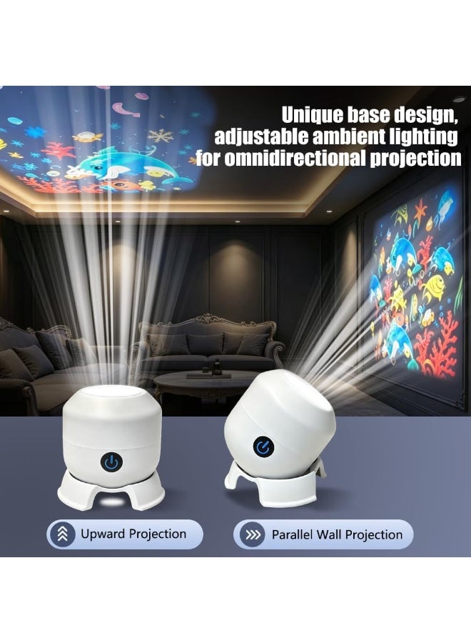 Dynamic Rotating LED Projector Light, Projector Lamp for Kids, Ocean World Projection Lamp, Home Decorative Light, Adjustable Brightness, 360° Rotating Unique Base Design, for Meditation, Bedroom, Home Theater - Image 5