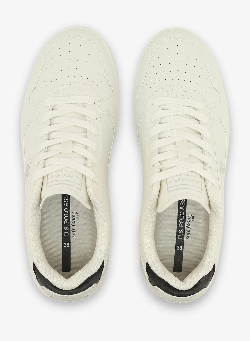 U.S. Polo Assn. white Women's White and White Sneakers - Bold Rugged Style with Durable Sole for Outdoor Wear for Women | Best Price UAE