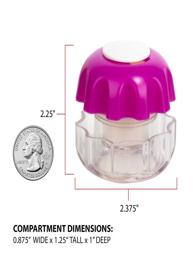 EZY DOSE Crush Pill, Vitamins, Tablets Crusher and Grinder, Effortlessly Crushes Medications into Fine Powder, Features Storage Compartment, Durable, Easy-to-Use Design, Purple, Small, BPA Free - Image 2