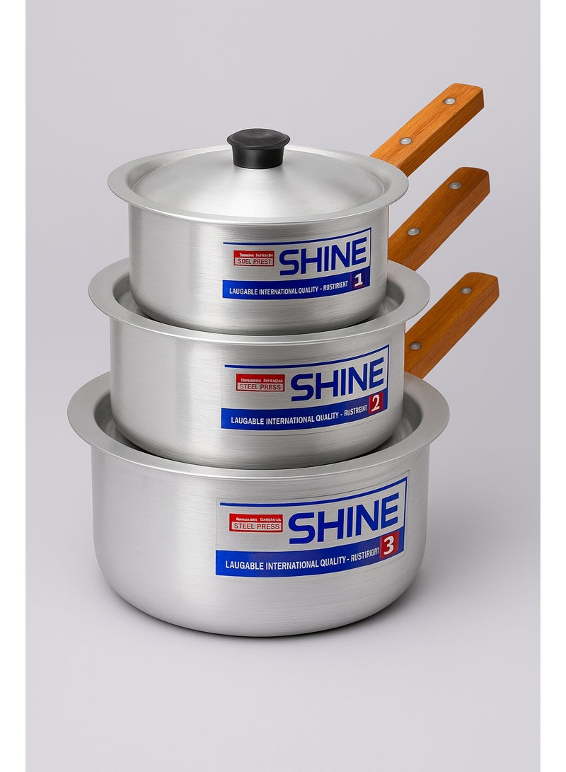 Shine 6-Piece Deep Cooker Set with Lid 17-10121 - Image 2