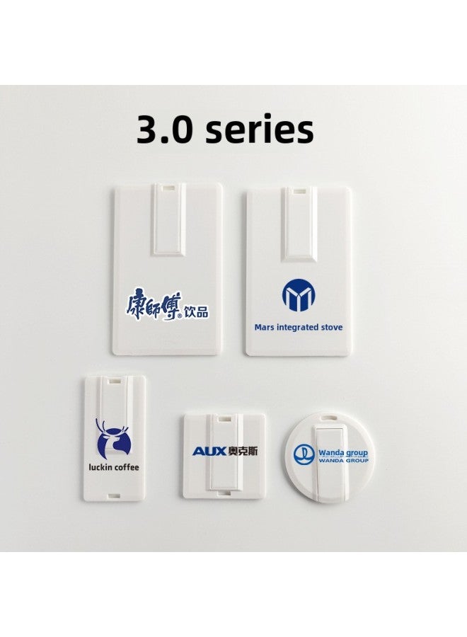 Card U Disk 32g Card Exhibition Enterprise Lettering Logo Business Card Card Wedding Creative Bidding Disk USB-Color:3.0 Series-Capacity:32GB - Image 1