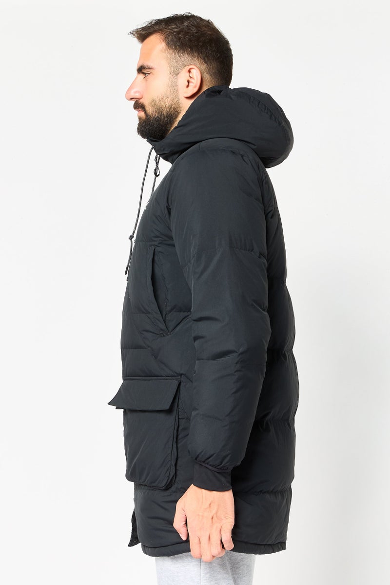 Reebok جاكيت رياضي للرجال بأكمام طويلة مناسب للخارج، أسود - Image 3