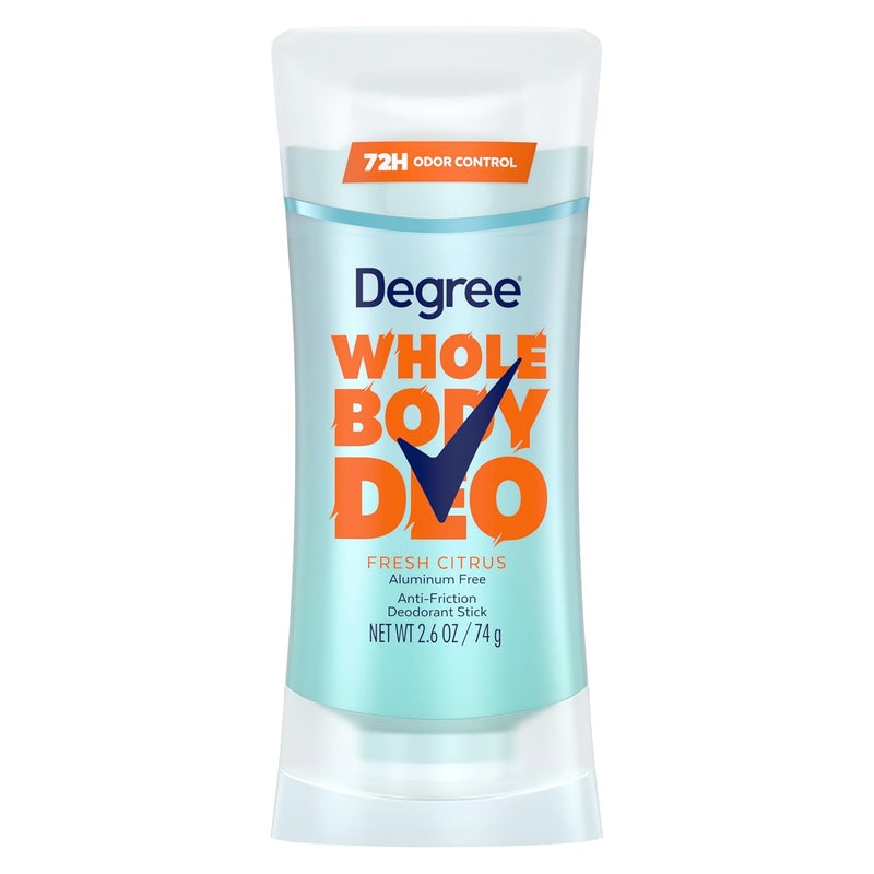 Degree Women Whole Body Deodorant Stick Glides on Clear  Absorbs Sweat Fresh Citrus Scent Aluminum Free 72H Odor Protection 26 oz