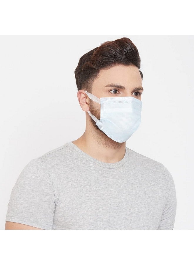 Romsons Cotton Dispo Guard 3 Ply Mask With Softest Ear Loops, 50 Pcs/Pack, (Pack Of 2) 100 Pcs, Unisex, Disposable, White - Image 3