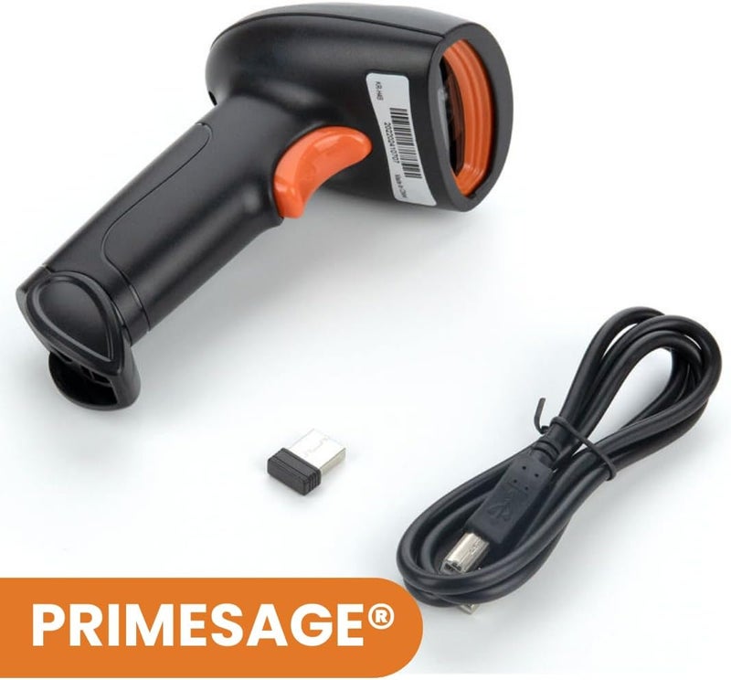 PRIMESAGE ® ماسح الباركود اللاسلكي ماسح الباركود اللاسلكي ماسح الباركود اللاسلكي ماسح الباركود للمكتب ماسح الباركود السلكي جهاز مسح رمز الاستجابة السريعة ماسحات الباركود ماسح الباركود اللاسلكي - Image 4