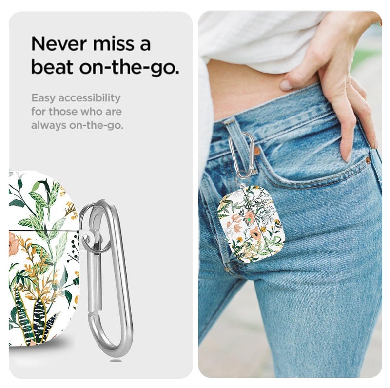 Olytop for AirPods 4 Gen Case Flower 2025, Cute Ladybugs Airpods 4th Generation Protective Hard Skin Women Girl with Keychain for Apple iPod 4 Gen Case - Flower/Cactus - Image 3