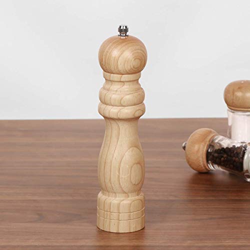Luximal (8 inch) Wooden Amazing Salt and Black Pepper Crusher Mill Sprinkler Grinder Accessories for Kitchen Dining Table Set | Best Kitchen Tools and Gadgets - Image 1