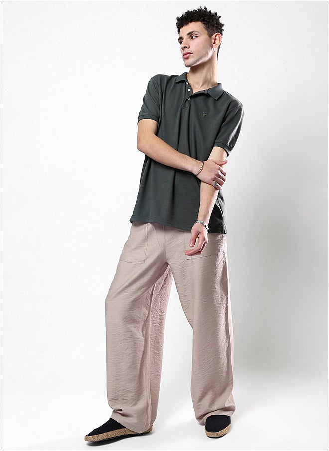 RAVIN - Dark Olive Solid Comfy Polo Shirt - Image 1