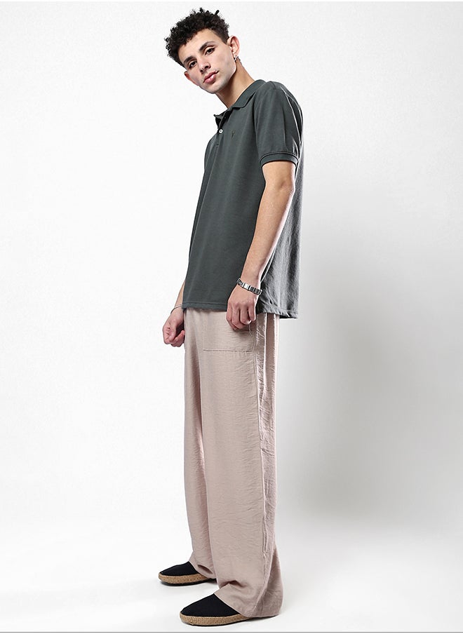 RAVIN - Dark Olive Solid Comfy Polo Shirt - Image 1