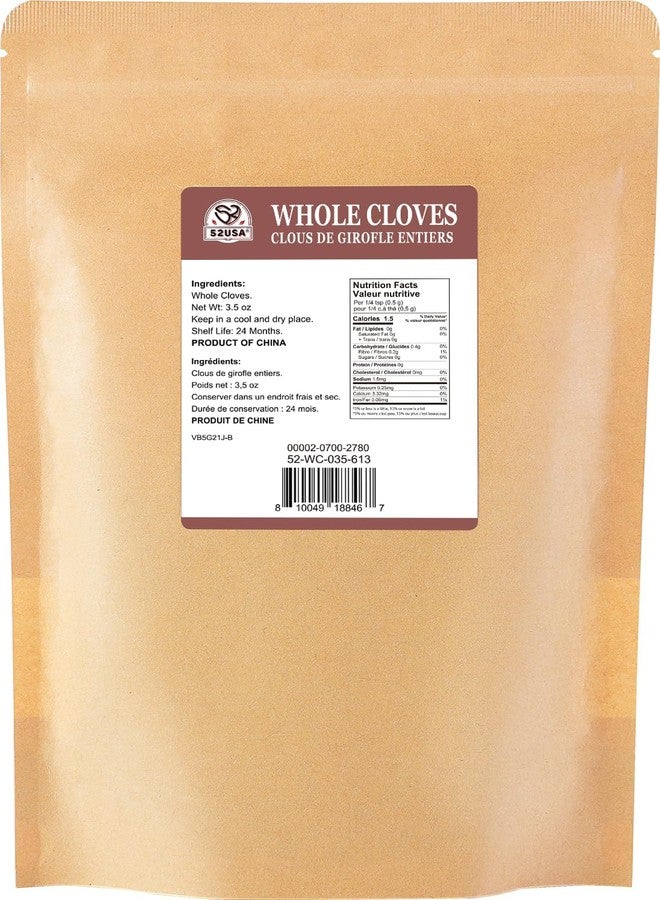 52USA Cloves Whole 3.5 oz (Pack of 1), Hand Picked Whole Cloves, Great for Food, Tea, Baking and Meats, Gluten Free, All Natural | Non GMO | Kosher | Vegan - Image 2