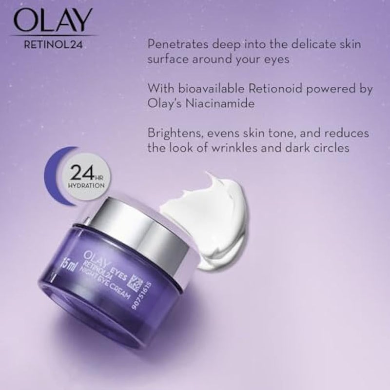 OLAY Night Eye Cream: Regenerist Retinol 24 Eye Cream, 15G - Image 4