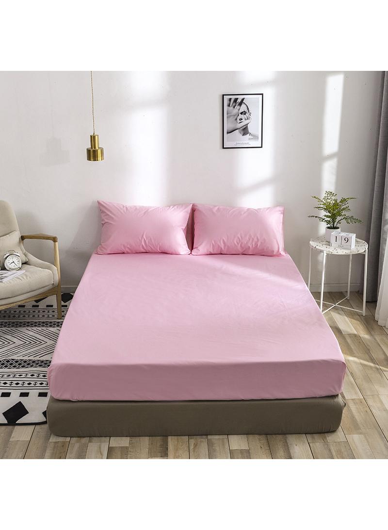 Y&D 3-Piece Solid Color Bed Sheets Set Waterproof Breathable Mattress Cover  - Image 1