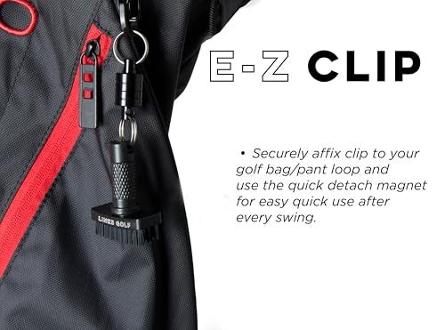 Links Golf – Mini Golf Club Brush, Portable Golf Club Cleaner with Quick-Release Magnet & S-Carabiner Clip, Heavy Duty Nylon Bristles for Golf Bag, Cart and Pants - Image 3