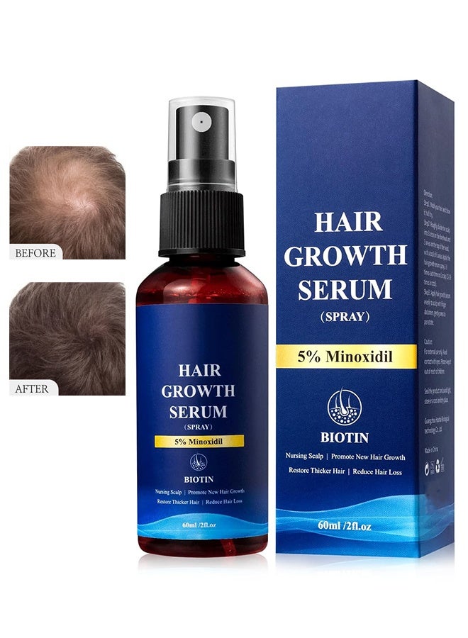 إيلهو بخاخ نمو الشعر مينوكسيديل 5% - مينوكسيديل لنمو الشعر للرجال والنساء، علاج إعادة نمو الشعر لشعر أقوى وأكثر كثافة (60 مل) - Image 1