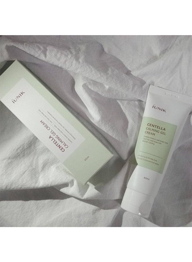 iUNIK Centella Calming Gel Cream Vegan Non-Sticky Moisturizing Blemish Care w/Centella Asiatica Tea Tree Soothes Acne Rosacea Oily & Sensitive Skin - Image 3
