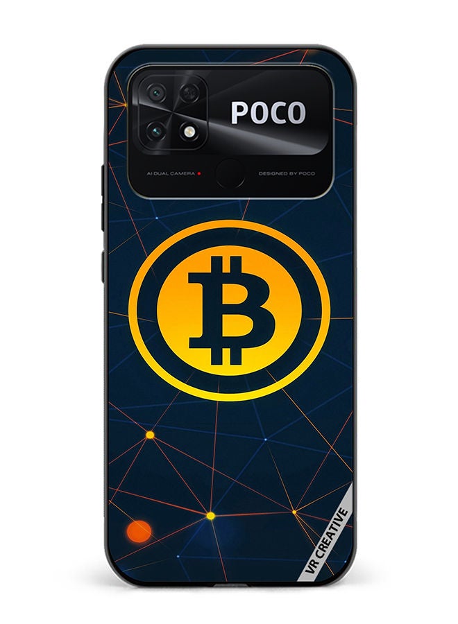 VR CREATIVE Protective Case Cover For Xiaomi Poco C40 Bitcoin Design Multicolour - Image 1