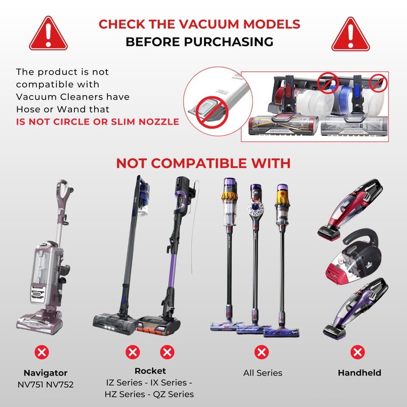 GHAMADE For Shark Vacuum Cleaner Accessories Replacement Kit | Household Cleaning Set with Crevice Tool, Dust Brushes & Vacuum Hose Adapters | 35MM Vacuum Attachments & Brushes - Image 5