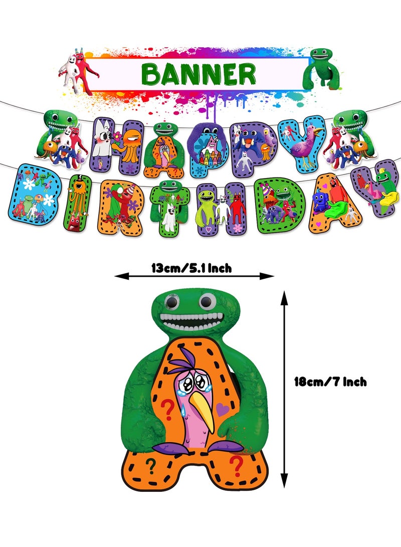 general Banban Garden Theme Birthday Party Decoration Garten of banban Flag Cake Card Balloon Spiral - Image 3