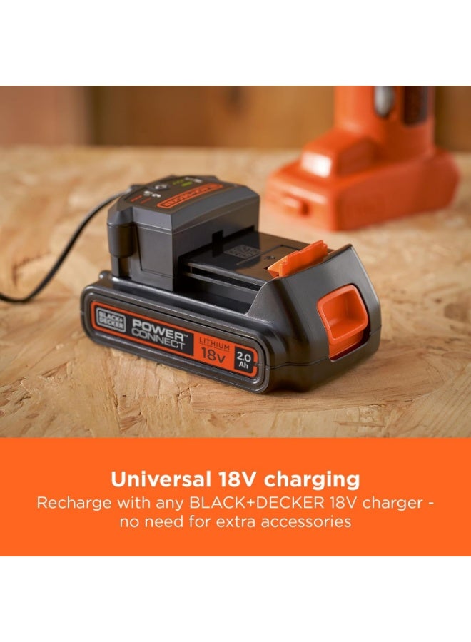 BLACK+DECKER Battery For Diy Work Compatible Diy Garden Tools Handy Compact Versatile 18V Li-Ion 2.0Ah - Image 5